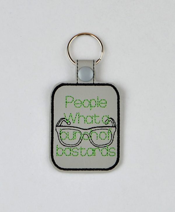 IT Crowd - People, What a Bunch of Bastards Snap Tab Key Fob