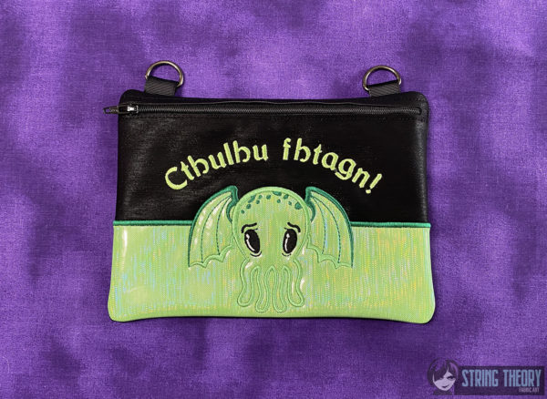 Chibi Cthulhu Fhtagn Fully Lined Zip Bag - Image 3