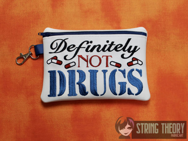 Definitely Not Drugs Fully Lined Zip Bag - Pills Version - Image 5