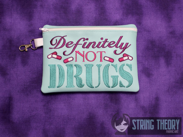 Definitely Not Drugs Fully Lined Zip Bag - Pills Version - Image 4