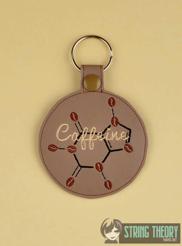 Caffeine Molecule Snap Tab Key Fob