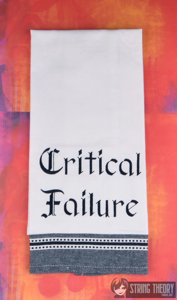 D20 & Critical Failure Towel Topper - Image 3