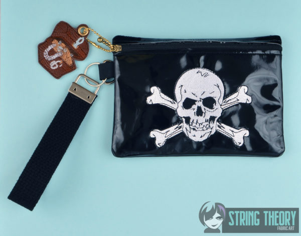 Jolly Roger Partially Lined Zip Bag & Treasure Chest Dangle - Image 5