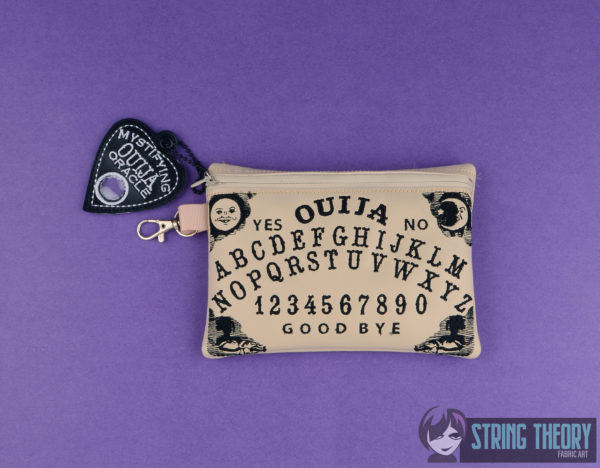 Ouija Partially AND Fully Lined Zip Bag & Planchette Dangle - Image 5