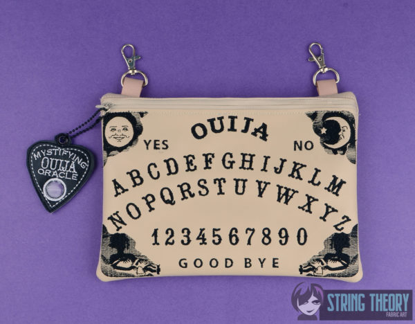 Ouija Partially AND Fully Lined Zip Bag & Planchette Dangle - Image 3