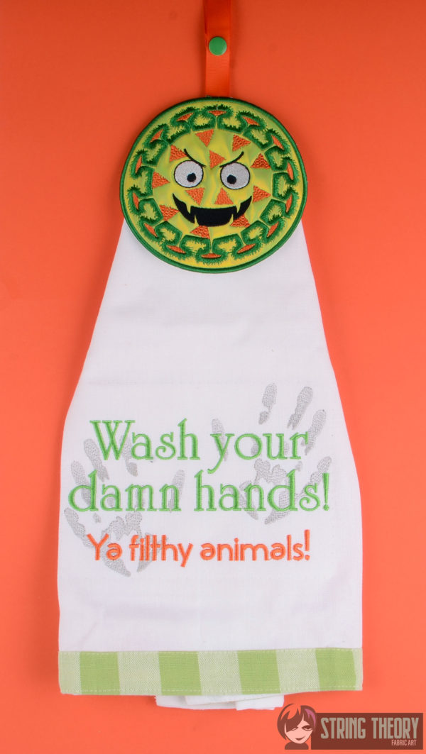 Corny V Rus XIX Towel Topper & Wash Your Damn Hands