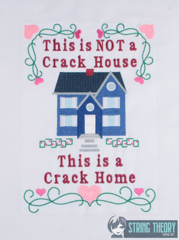 Crack Home - Non Faux Cross Stitch Version - Image 2