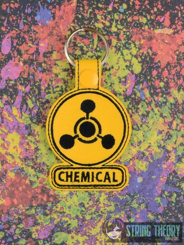 Chemical Warning Snap Tab Key Fob