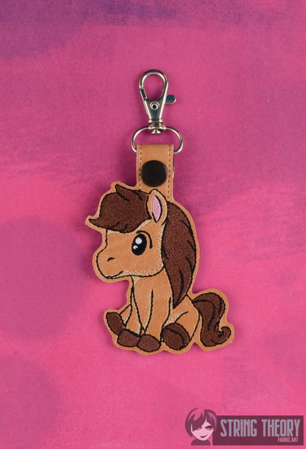 Chibi Horsey Snap Tab Key Fob