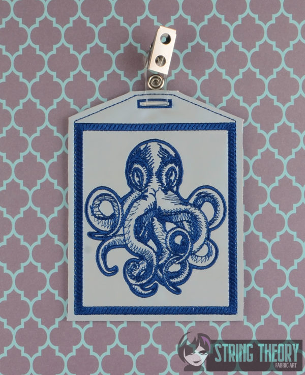 Kraken Vaccine Card Holder 3 patterns - Eyelet, Slit, & Snap Tab 5x7 - Image 2