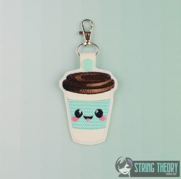 Kawaii To Go Coffee Snap Tab Key Fob