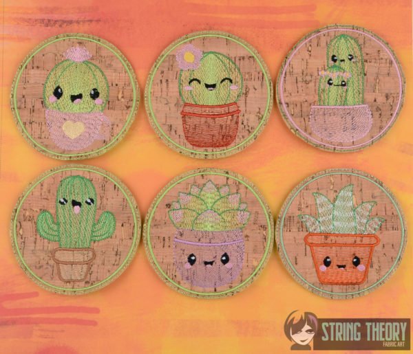 Kawaii Cactus Coaster Set