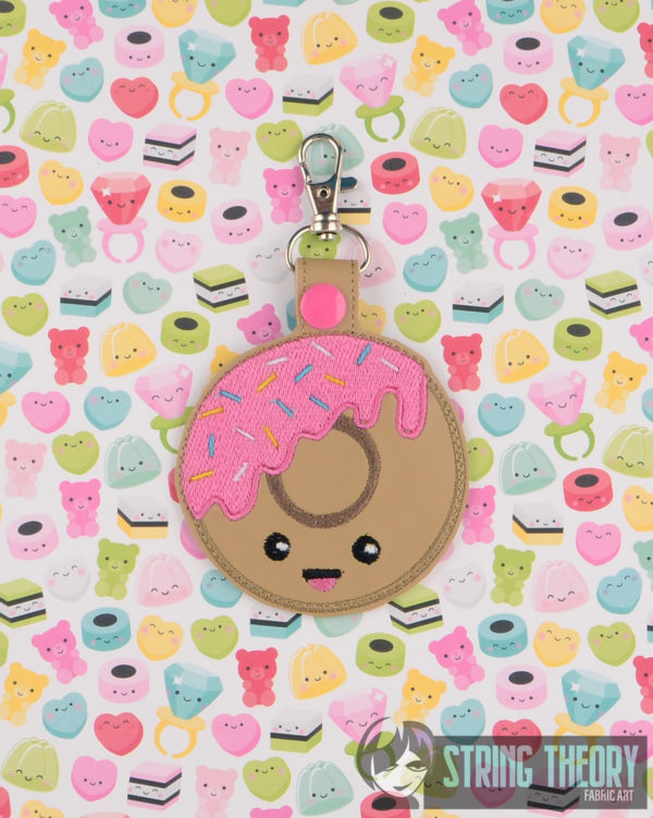 Kawaii Donut Snap Tab Key Fob