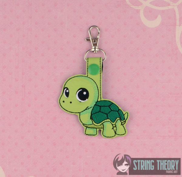 Chibi Turtle Snap Tab Key Fob