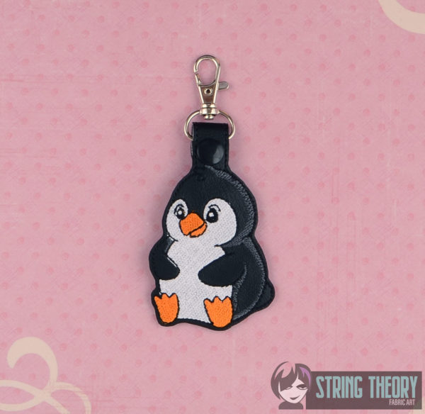 Chibi Penguin Snap Tab Key Fob