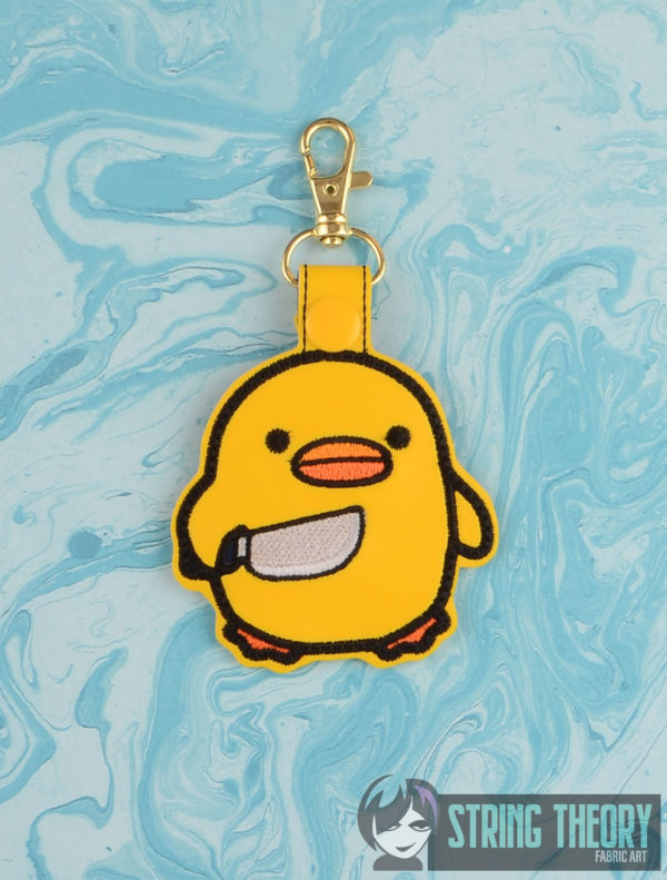 Chibi Murder Duck Snap Tab Key Fob