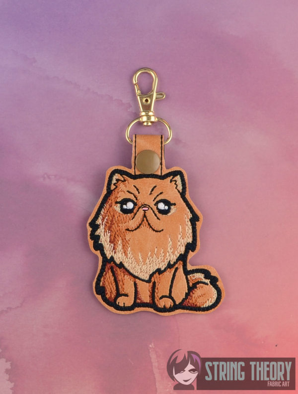 Spell Academy - Chibi Magic Ginger Cat Snap Tab Key Fob