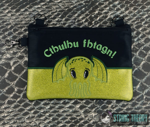 Chibi Cthulhu Fhtagn Fully Lined Zip Bag - Image 4