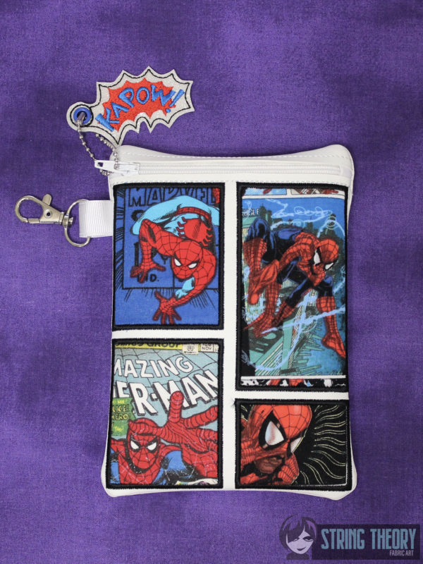 Comic Book Panel Appliqué Fully Lined Zip Bag - Image 7