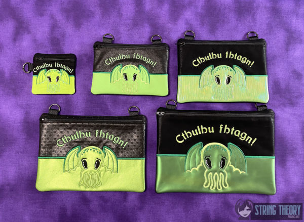 Chibi Cthulhu Fhtagn Fully Lined Zip Bag