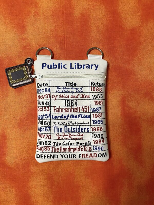 Banned Books Library Card Fully Lined Zip Bag with Dangles - Image 5