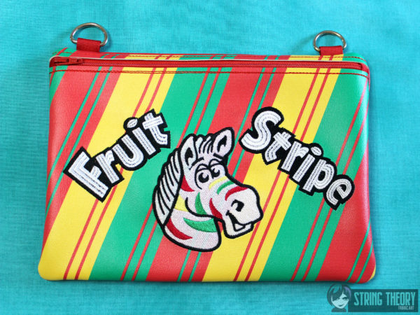 Fruit Stripe Fully Lined Zip Bag - Image 2