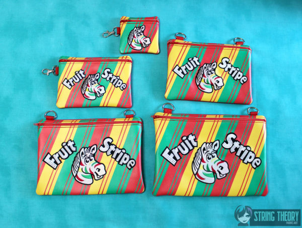 Fruit Stripe Fully Lined Zip Bag