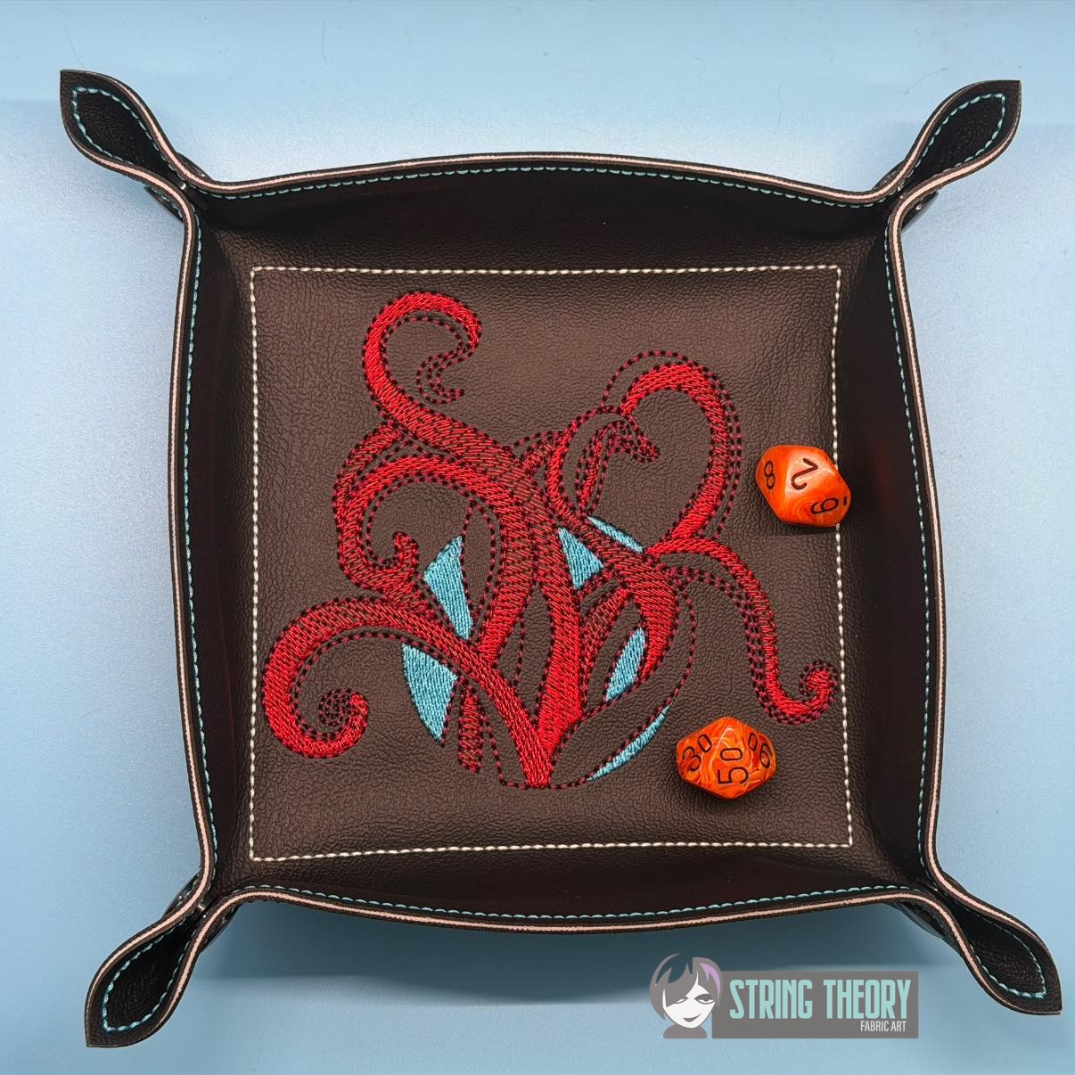 Elder Sign Dice Tray ITH machine embroidery design