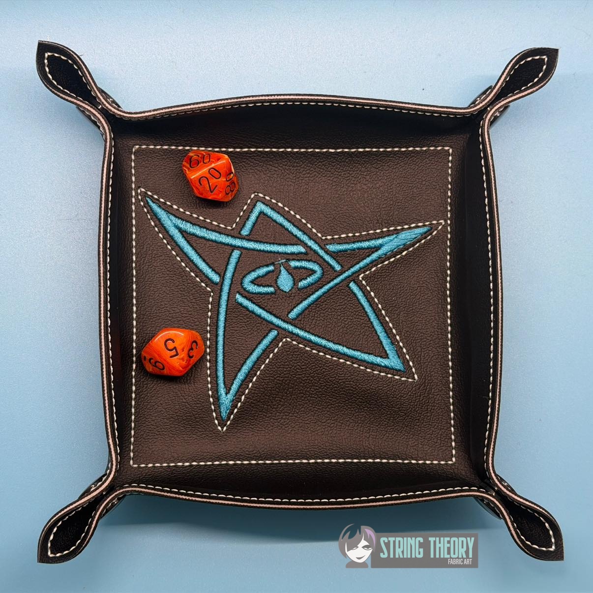 Elder Sign Dice Tray ITH machine embroidery design