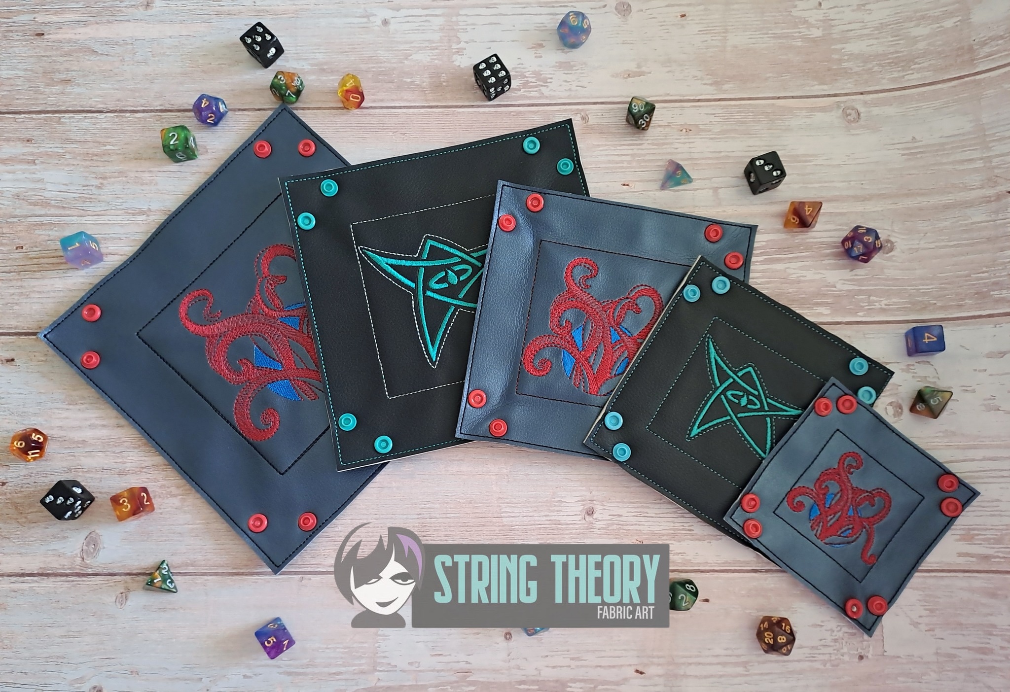 Elder Sign Dice Tray ITH machine embroidery design