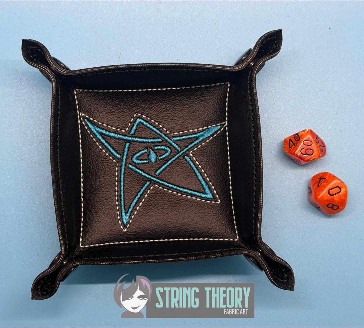 Elder Sign Dice Tray ITH machine embroidery design