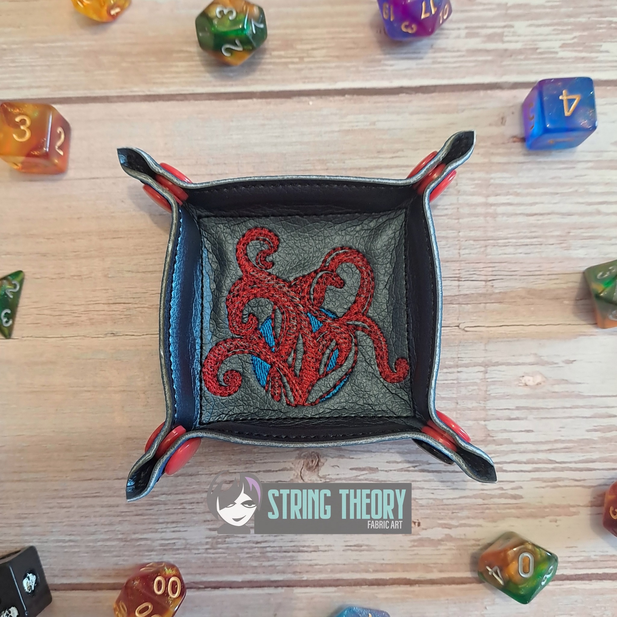Elder Sign Dice Tray ITH machine embroidery design