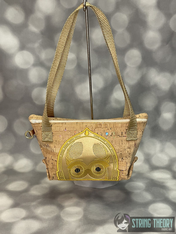 Star Battles Gold Bot Appliqué Peeker Digital Download for Machine Embroidery Pattern, Design (4×4, 5×7, 6×10 Hoop) - Image 2