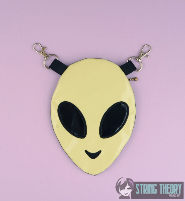 Alien Head Partially Lined Zip Bag - Image 8