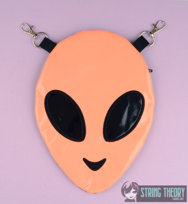 Alien Head Partially Lined Zip Bag - Image 6