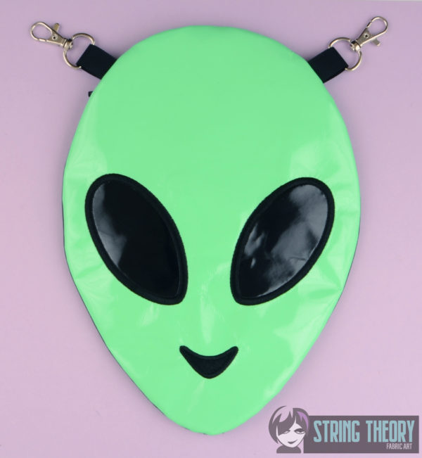 Alien Head Partially Lined Zip Bag - Image 3