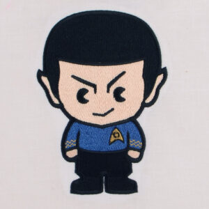 Star Trek –Chibi Spock Digital Download for Machine Embroidery Pattern, Design (4×4, 5×7 Hoop)