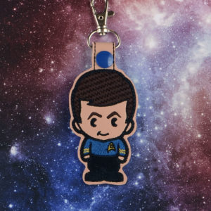 Star Trek –Chibi Doctor McCoy Fob ITH in the hoop Digital Download for Machine Embroidery Pattern, Design (4×4 Hoop)