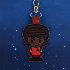 Star Trek – Chibi Uhura Fob ITH in the hoop Digital Download for Machine Embroidery Pattern, Design (4×4 Hoop)