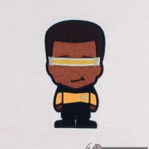 Star Trek - Chibi Geordi Digital Download for Machine Embroidery Pattern, Design (4×4, 5×7 Hoop)