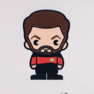Star Trek - Chibi Riker Digital Download for Machine Embroidery Pattern, Design (4×4, 5×7 Hoop)