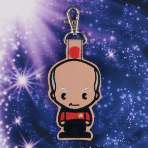 Star Trek - Chibi Captain Picard Fob ITH in the hoop Digital Download for Machine Embroidery Pattern, Design (4×4 Hoop)
