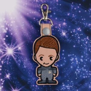 Chibi Star Exploration New School Ensign Fob ITH in the hoop Digital Download for Machine Embroidery Pattern, Design (4×4 Hoop)