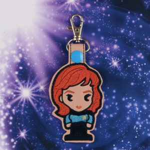 Chibi Star Exploration New School Doctor Fob ITH in the hoop Digital Download for Machine Embroidery Pattern, Design (4×4 Hoop)