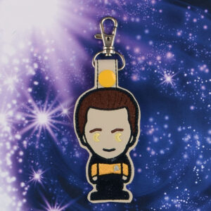 Chibi Star Exploration New School Operations Management Officer Fob ITH in the hoop Digital Download for Machine Embroidery Pattern, Design (4×4 Hoop)