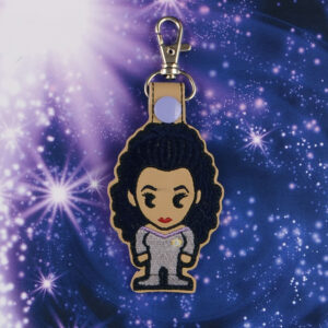 Chibi Star Exploration New School Counselor Fob ITH in the hoop Digital Download for Machine Embroidery Pattern, Design (4×4 Hoop)