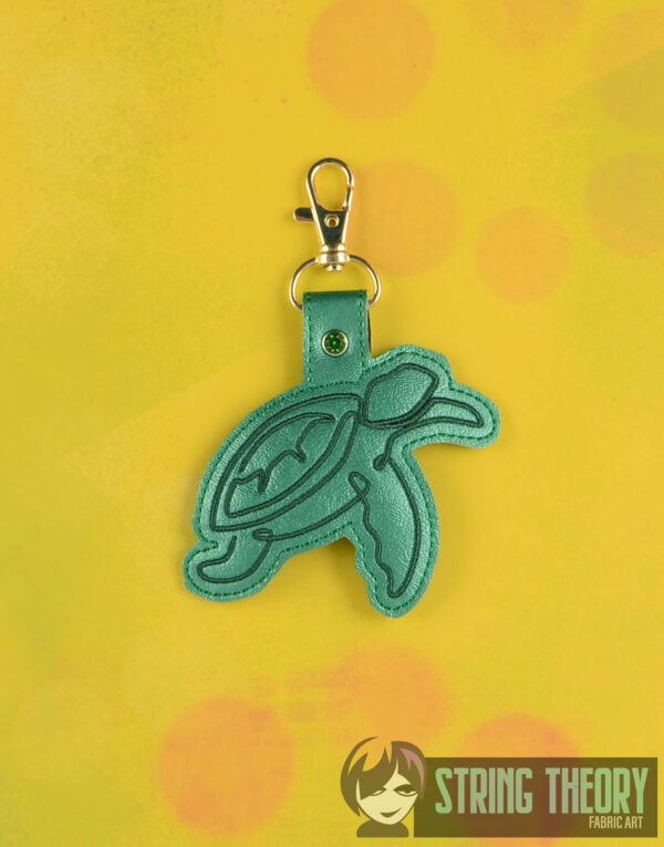 Continuous Line Turtle Fob