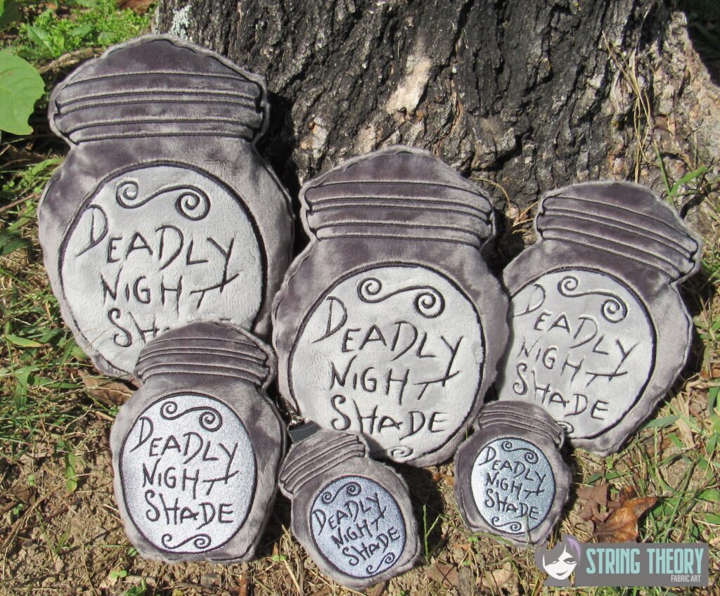 Deadly Nightshade Jar Stuffie ITH in the hoop Digital Download for ...