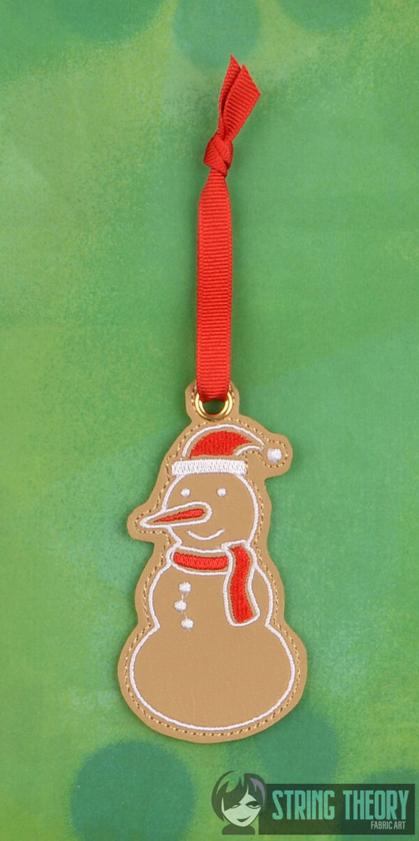 Gingerbread Cookie Snowman Ornament