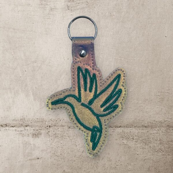 Continuous Line Hummingbird fob